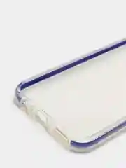 Синий чехол силиконовый прозрачный с цветной вставкой Y7P / P40 Lite E