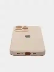 Бежевый чехол на iPhone 11, 13, 12, XR, Pro, Max, Mini, бархатный