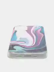 Индиго чехол iPhone 12 / 12 Pro (6.1), 12 mini (5.4) силиконовый с мраморным рисунком