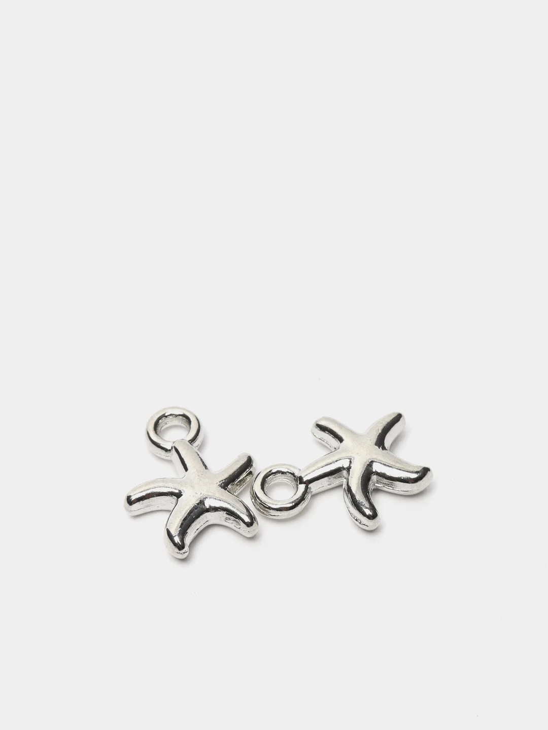 Серебряный подвеска, шарм для колье, браслета, 2 штуки