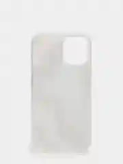 Бежевый меланж чехол iPhone 12 / 12 Pro (6.1), 12 mini (5.4) силиконовый с мраморным рисунком