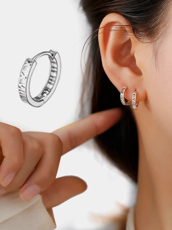 Серьги кольца римские цифры