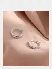 Серебряный серьги кольца римские цифры