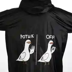 Дождевик-плащ "Ротик OFF", размер 42-46, 60 х 110 см, цвет чёрный