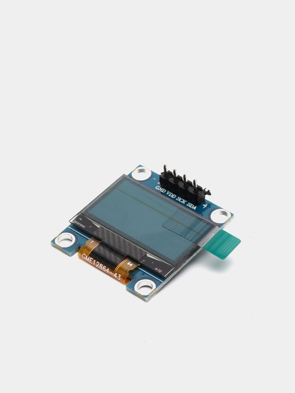 Дисплей OLED 0.96" 128*64 12864 4 контакта синие и желтые символы IIC/I2C