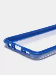 Синий чехол для Samsung Galaxy A12, M12, бронекейс прозрачный