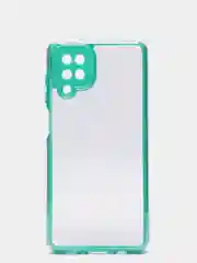 Бирюзовый чехол для Samsung Galaxy A12, M12, бронекейс прозрачный