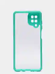Бирюзовый чехол для Samsung Galaxy A12, M12, бронекейс прозрачный