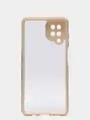 Бежевый чехол для Samsung Galaxy A12, M12, бронекейс прозрачный