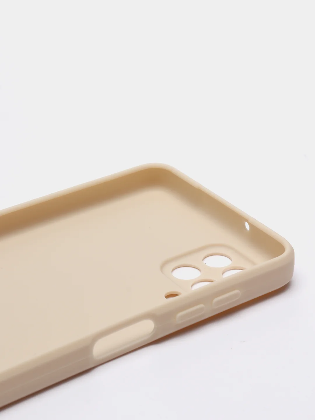 Кремовый чехол для Samsung Galaxy A12, M12 силиконовый