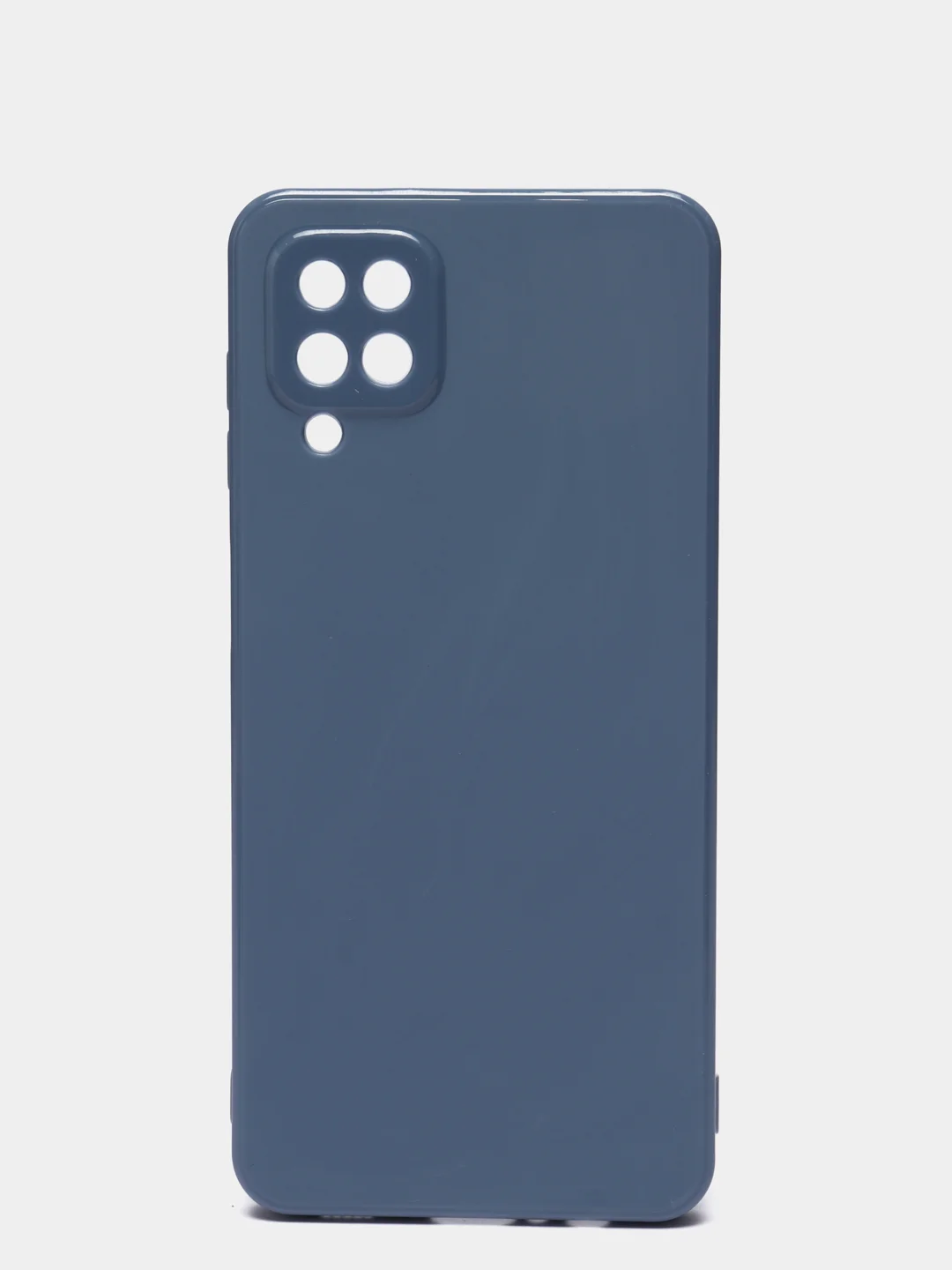 Синий меланж чехол для Samsung Galaxy A12, M12 силиконовый