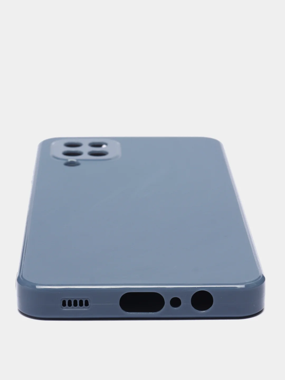 Синий меланж чехол для Samsung Galaxy A12, M12 силиконовый