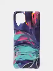 Лавандовый чехол для Samsung Galaxy A12, M12, гранит цветной