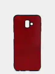 Алый силиконовый усиленный чехол Samsung J6 +(Plus)