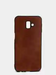 Коричневый силиконовый усиленный чехол Samsung J6 +(Plus)