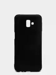 Черный силиконовый усиленный чехол Samsung J6 +(Plus)