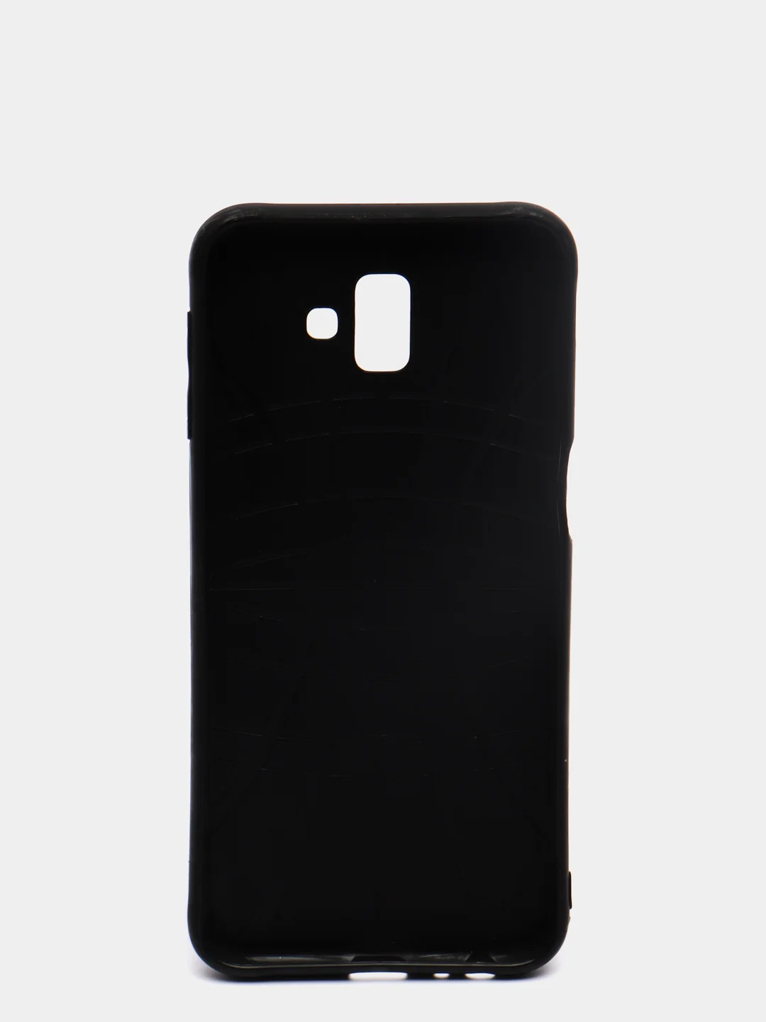 Черный силиконовый усиленный чехол Samsung J6 +(Plus)