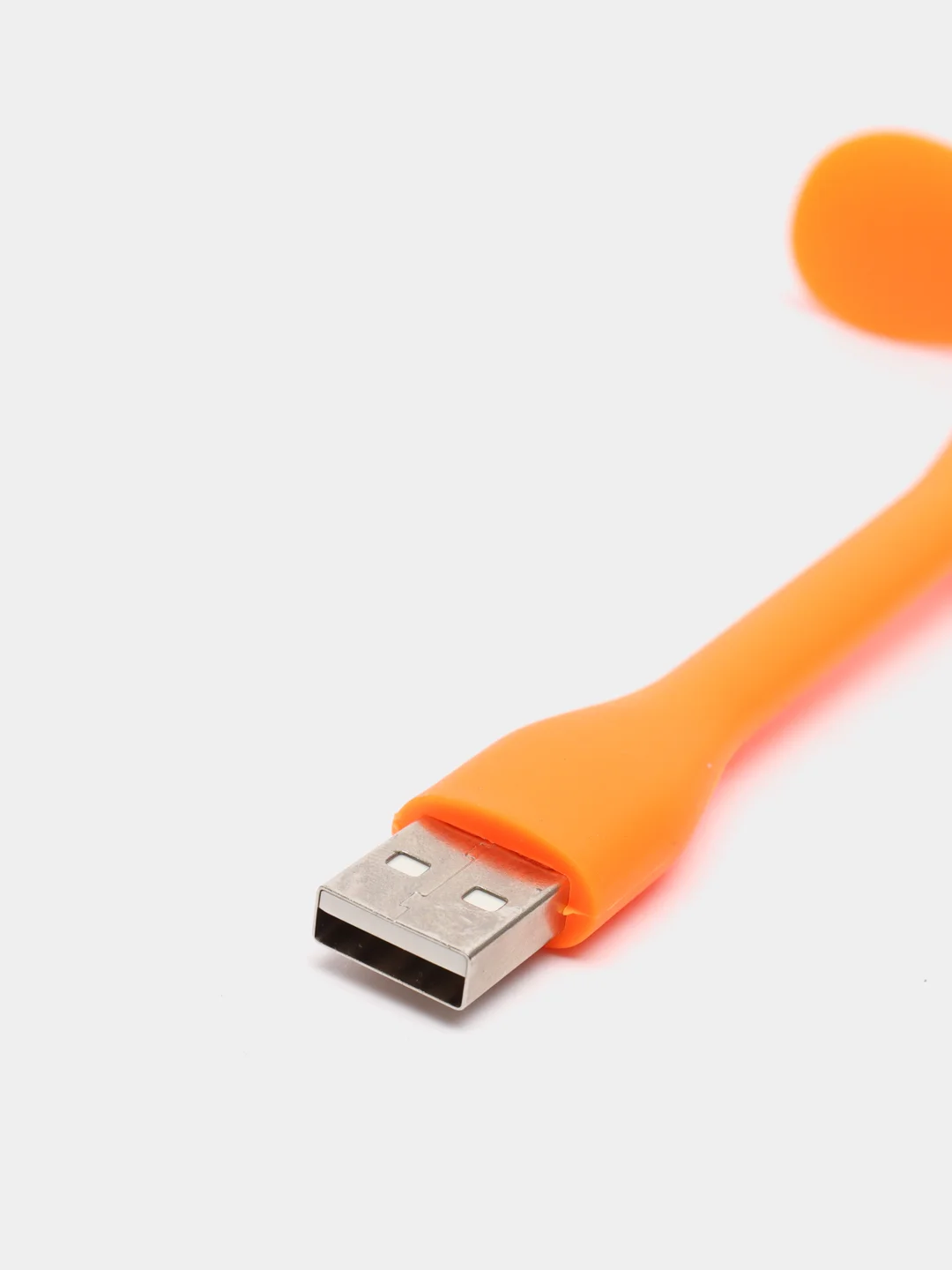 Оранжевый портативный USB мини-вентилятор на гибкой ножке