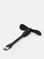 Черный портативный USB мини-вентилятор на гибкой ножке