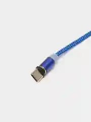 Синий кабель для зарядки X-cable, магнитный, 2.1 А, 360 + магнитный коннектор-разъем