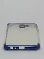 Темно-синий чехол силиконовый, прозрачный, с окантовкой Samsung J6+
