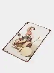 Алый винтажные жестяные таблички "Pin up Girls"