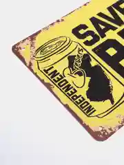 Бежевый меланж винтажные жестяные таблички "Beer"