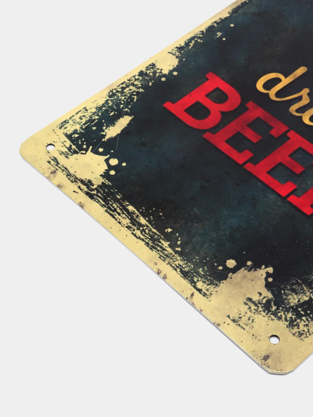 Алый винтажные жестяные таблички "Beer"