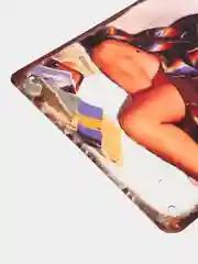 Голубой винтажные жестяные таблички "Pin up Girls"