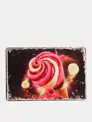 Вишнёвый винтажные жестяные таблички "Мороженое"