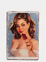 Аметистовый винтажные жестяные таблички "Мороженое"