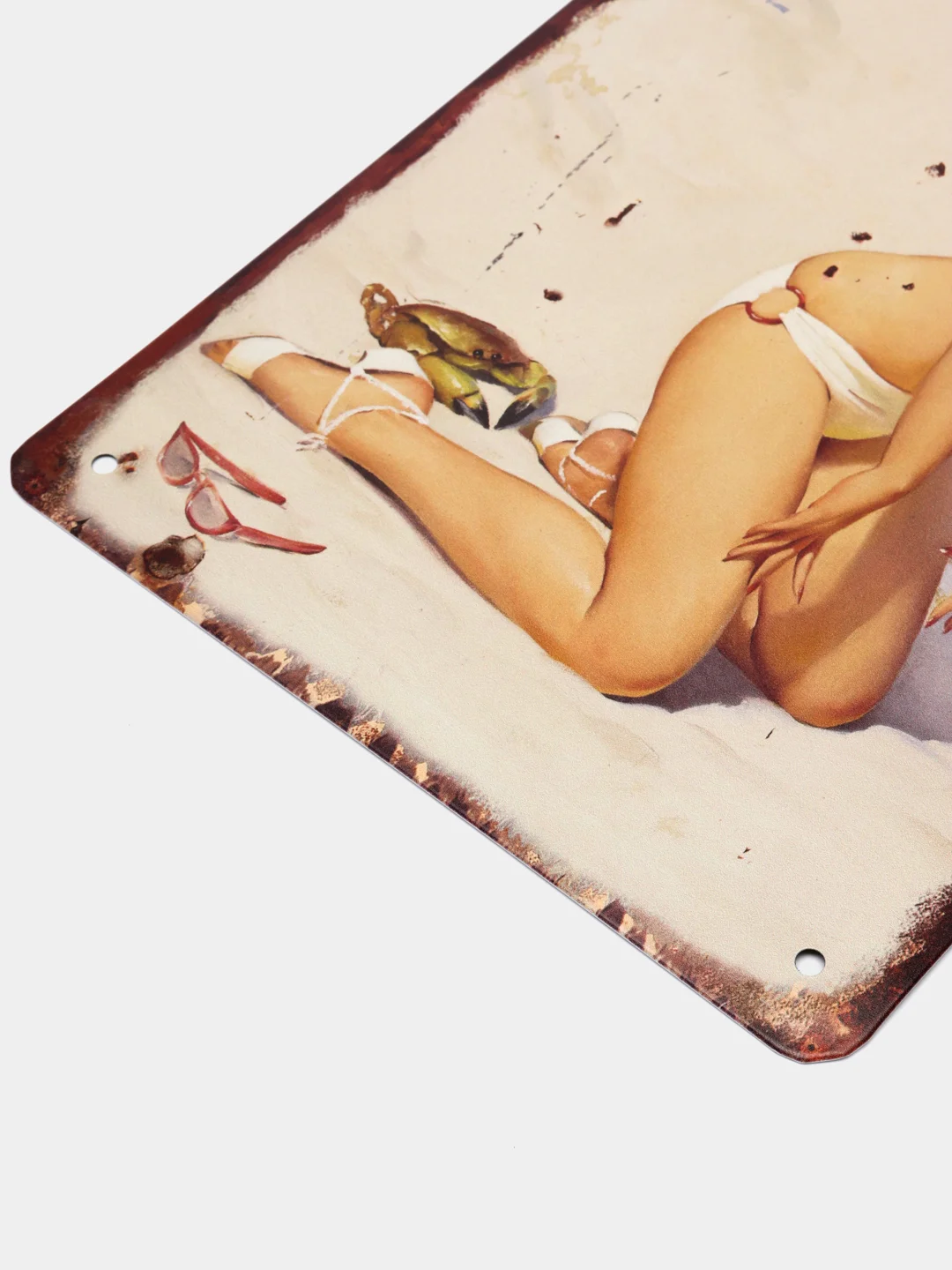 Бордовый винтажные жестяные таблички "Pin up Girls"