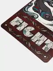 Белый винтажные жестяные таблички "Мотивация"