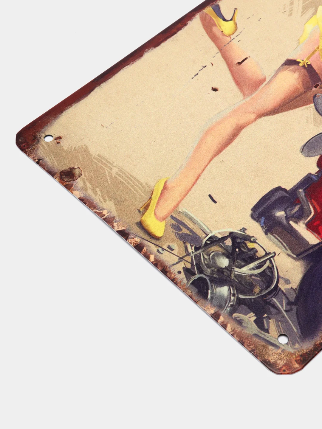 Багровый винтажные жестяные таблички "Pin up Girls"