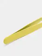 Желтый косметический профессиональный пинцет для бровей с антистатическим покрытием скошенный