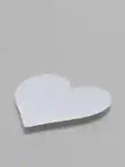 Белый патч атласный "Сердце"