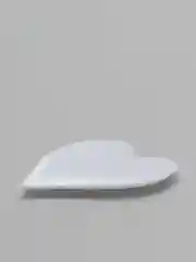 Белый патч атласный "Сердце"