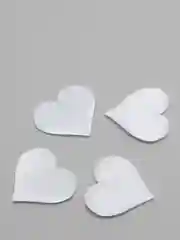 Белый патч атласный "Сердце"