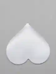 Белый патч атласный "Сердце"