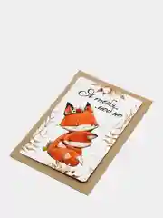 Бежевый меланж открытка маме