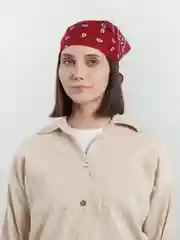 Бордовый бандана с принтом