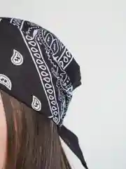 Черный бандана с принтом