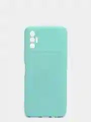 Бирюзовый чехол для TECNO SPARK 8P, с защитой камеры и бархатом внутри