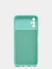 Бирюзовый чехол для TECNO SPARK 8P, с защитой камеры и бархатом внутри