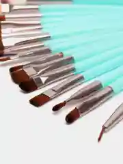 Лазурный набор кистей для макияжа, 20 штук