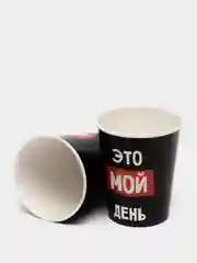 Красный стаканы бумажные с приколами, 6 штук