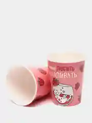 Оранжевый стаканы бумажные с приколами, 6 штук