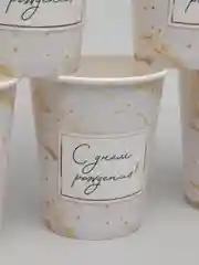 Молочный стаканы бумажные с приколами, 6 штук