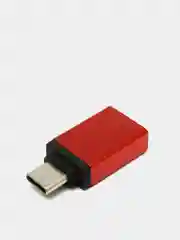Красный адаптер переходник usb type c на otg usb