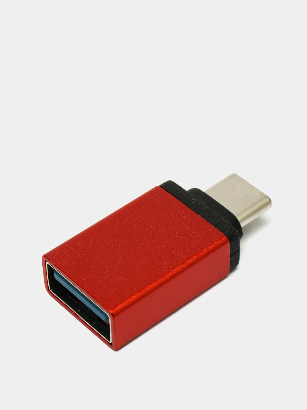 Красный адаптер переходник usb type c на otg usb